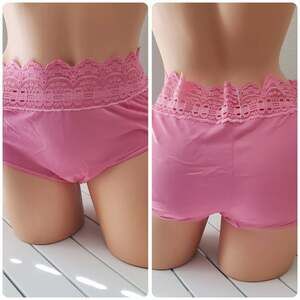Olga Secret Hug Full Coverage Brief Panty Nylon Silky Princess Pink